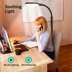 PRIMETEK Happy Lamp10000 Lux Mood Lamp, Dual Control Remote,Touch Screen Sad Lamp, Adjustable LED Floor Lamp, UV-Free Sun Light,