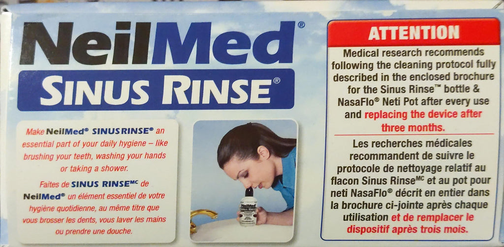 NeilMed Sinus Rinse All Natural Relief Premixed Refill Packets 100 Each