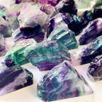 Zenkeeper 1 Lb Large Rough Fluorite Stone Raw Fluorite Crystal Stone Natural Rainbow Fluorite Purple Fluorite Green Fluorite Cry