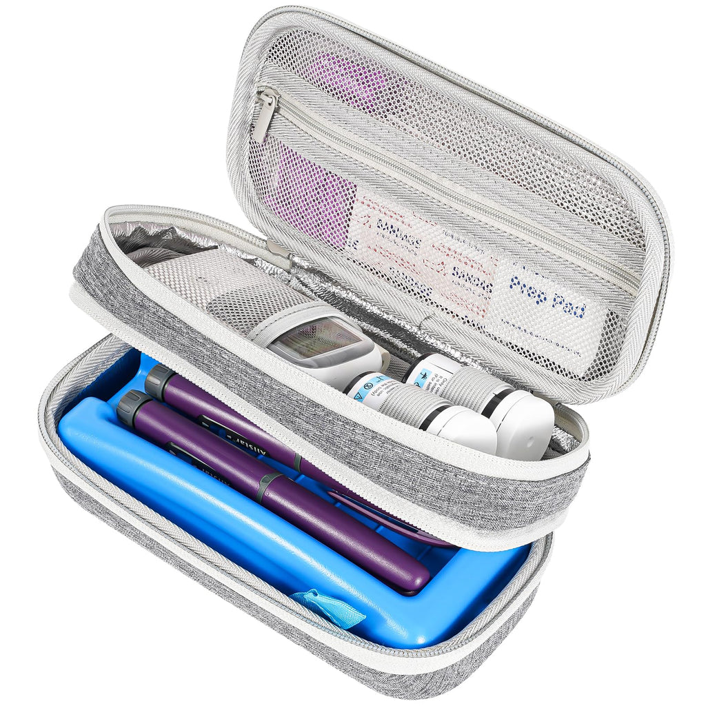 ProCase Insulin Cooler Travel Carrying Case, Portable Diabetes Cold Medication Organizer with Ice Brick, Upgraded Chill Pill Ins