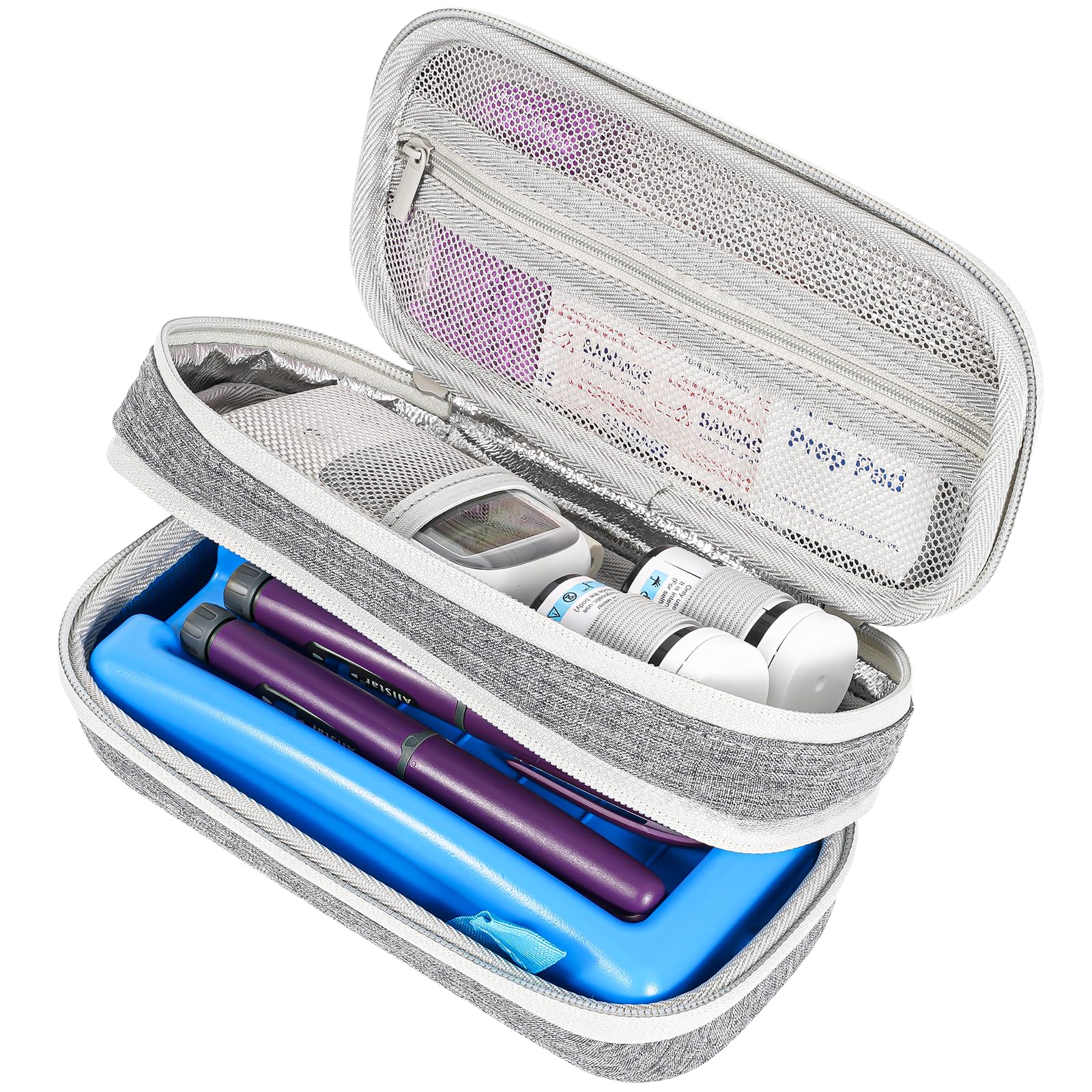 ProCase Insulin Cooler Travel Carrying Case, Portable Diabetes Cold Medication Organizer with Ice Brick, Upgraded Chill Pill Ins