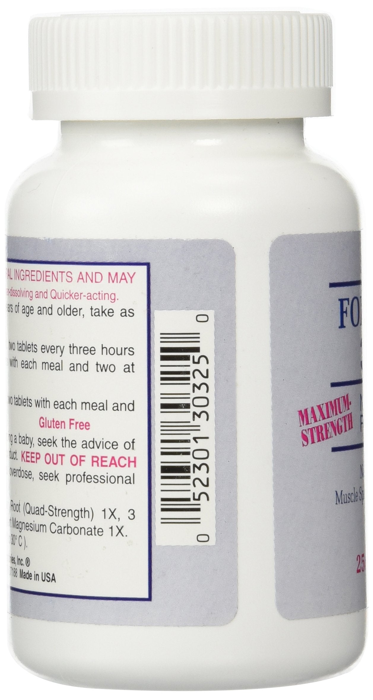 Dee Cee Labs Formula 303 Maximum Strength All-Natural Relaxant Tablets, 250 Tablets; All-Natural Relaxant containing Magnesium f