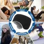 JenPen 4 Pcs Winter Ear Warmer Muffs Headband, Soundproof Sleeping Earmuff Outdoor Cold Weather Ear Wrap Cover for Men Women