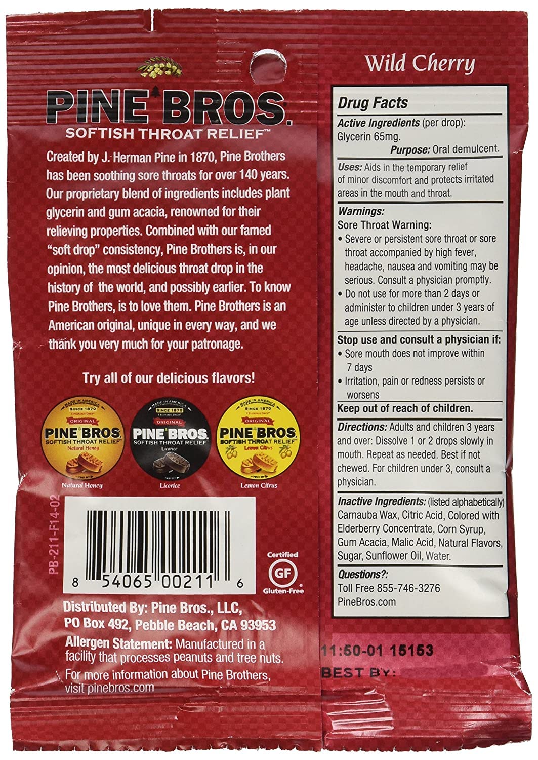 Pine Bros Throat Drops Ch Size 32ct Pine Bros Throat Drops Chrry 32ct