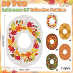 Geiserailie 20pcs Thanksgiving Adhesive Patches Compatible with Dexcom G7 Fall Adhesive Tape Stickers Tape Breathable Pre Cut Lo