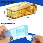 Nuanchu 18 Pieces Pill Cutter Portable Medicine Holder with Stainless Steel Blade Easy Cut for Cutting Pills Tablet in Half for