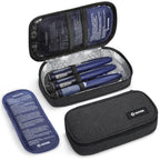 AUVON Portable Insulin Cooler Travel Case, Insulated Diabetic Bag with 2 x 160g Ice Packs for 6-8h Cooling Time, Medication Cool