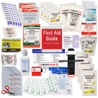 OSHA & ANSI First Aid Kit Refill/Upgrade, 50 Person, 208 Pieces, ANSI 2021 Class B - Includes Splint, Tourniquet, Tools, Single
