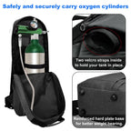 iGuerburn Oxygen Tank Backpack Size D, Portable Oxygen Backpack for D/M15 JD/M22 Cylinder Bag O2 Tank Carrier Holder for Travel