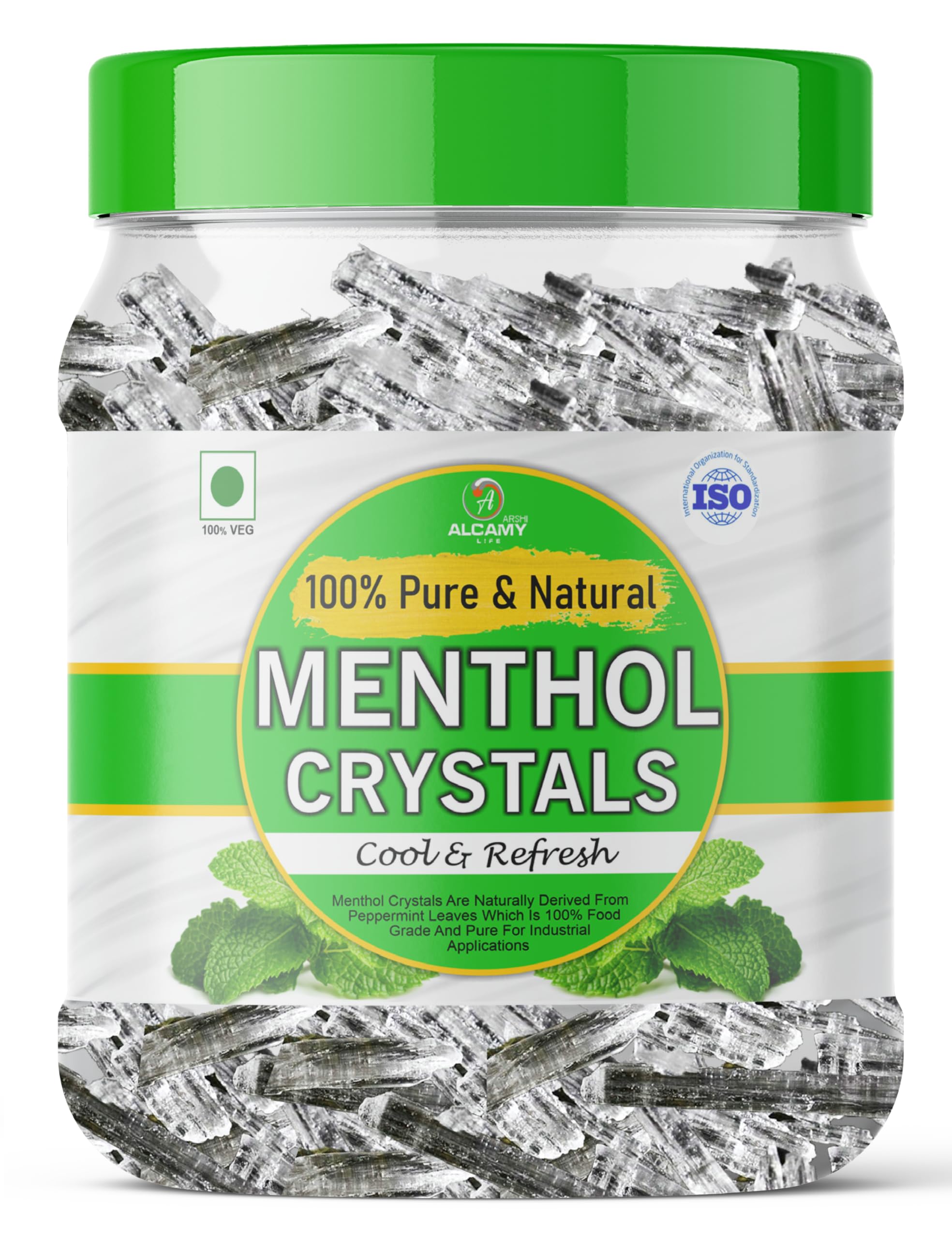 Aaal 100% Pure Menthol Crystals Food Grade And Edible/Freshness Sealed Pack (Jar, 100 Grams)