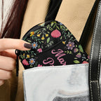 Custom Pill Box 7 Day Pill Case Bag Floral Flowers Personalized Name Travel Pill Organizer Bag with Zipper Portable Weekly Case