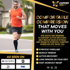 CopperJoint Copper Compression Socks for Women & Men - Diabetic Socks, Improves Circulation, Reduces Swelling & Pain - For Nurse