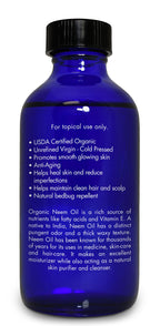 Organic, Neem Oil, for Plants, Skin, Hair, Dogs - 100% Pure, Neem Oil, by Zongle Therapeutics, 4 OZ