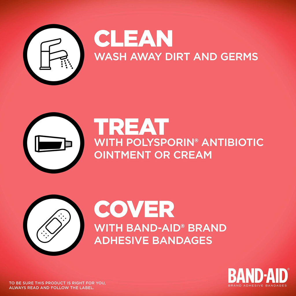 Band-Aid Brand Flexible Fabric Adhesive Bandages for Wound Care and First Aid, Finger and Knuckle, 20 ct (Pack of 6)