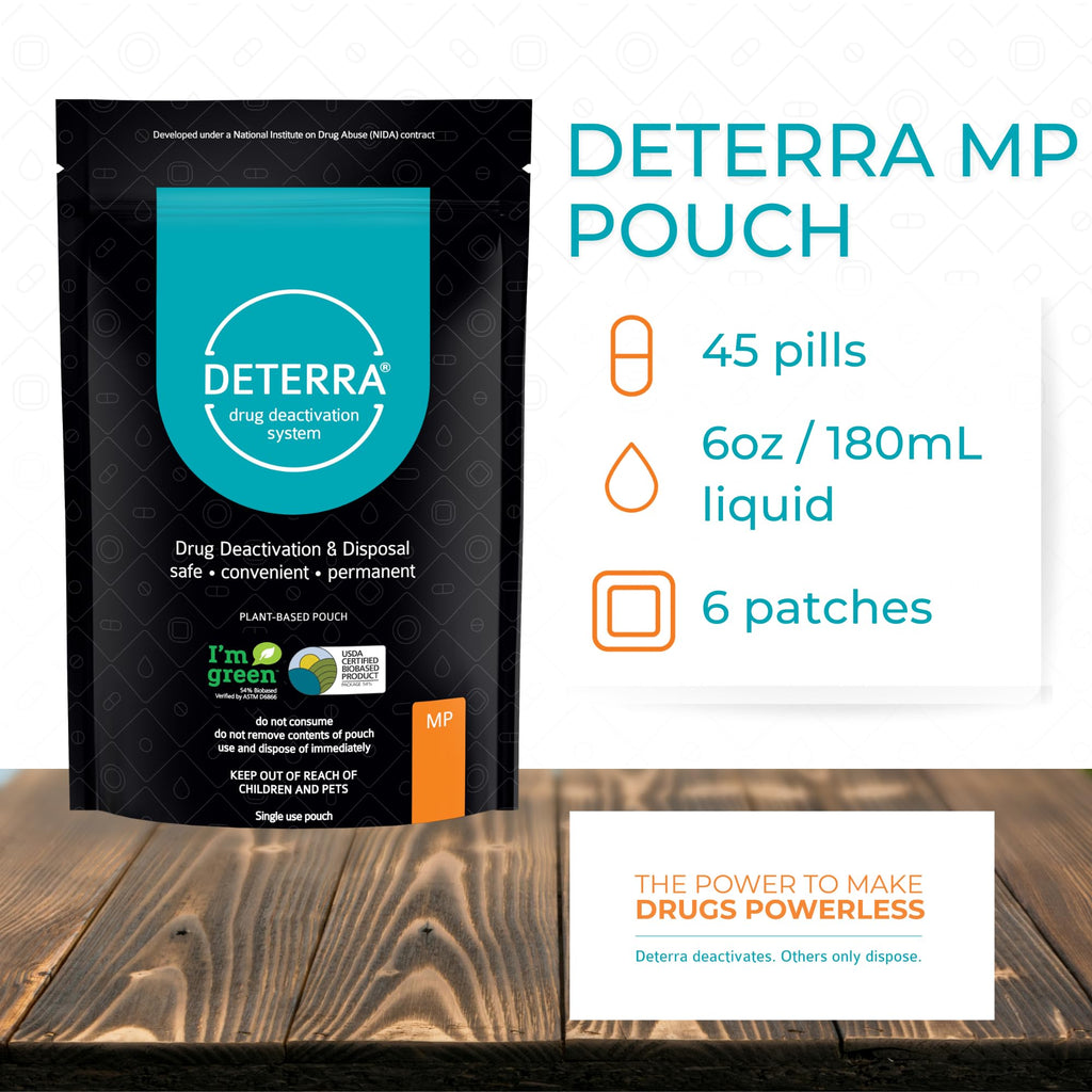 Deterra-MP - Drug Deactivation and Medication Disposal System - Safe Medication, Pill, and Liquid Destroyer - Plant-Based Medium