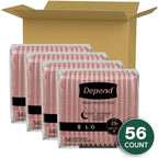 Depend Night Defense Adult Incontinence & Postpartum Bladder Leak Underwear for Women, Disposable, Overnight, Large, Blush, 56 C