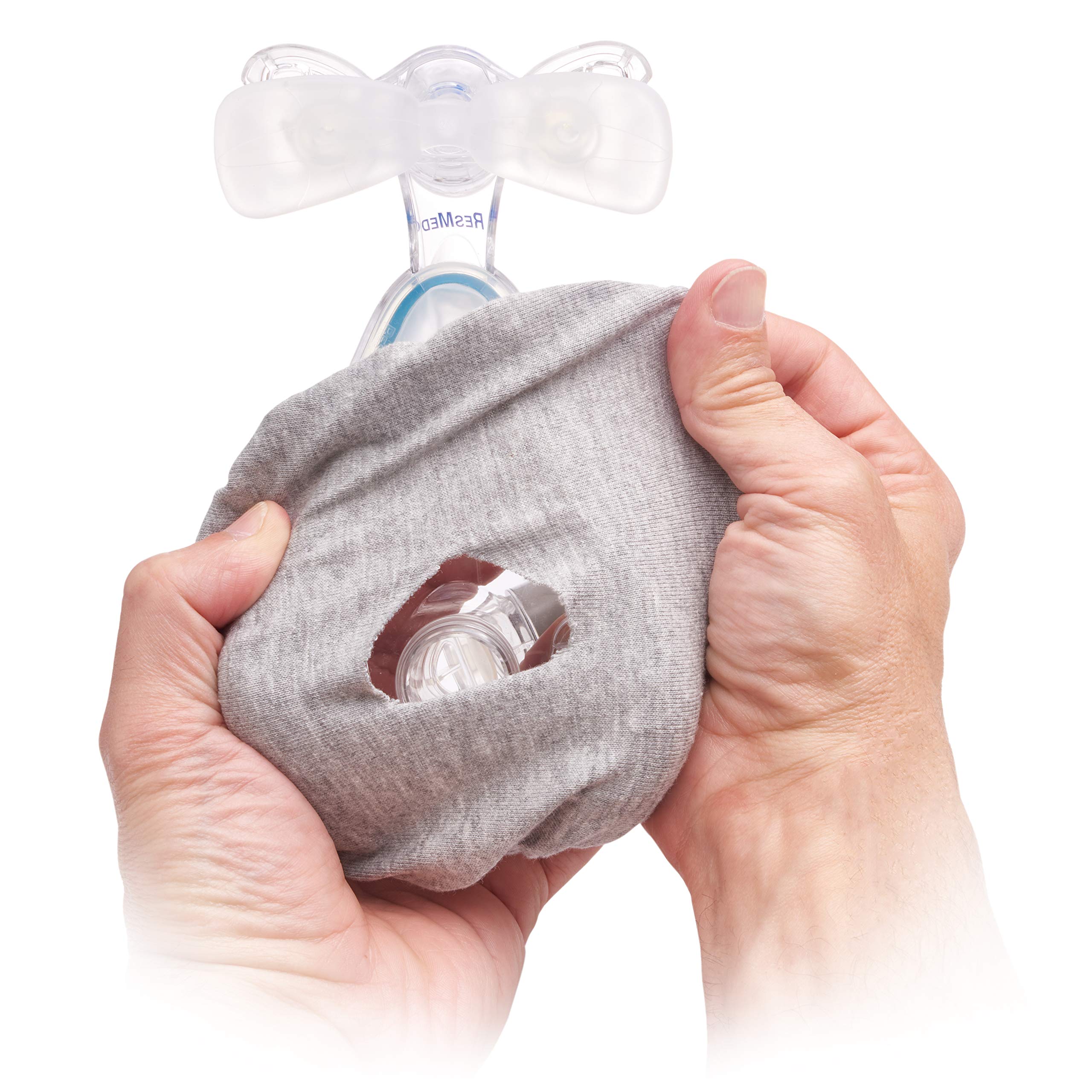 10 Pack Cpap Mask Liners to Reduce air leaks Ultra Soft Cotton Covers are Washable and Easy to Clean with Laundry Bag (10 Count