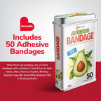 BioSwiss Bandages, Avocado Shaped Self Adhesive Bandages, Latex Free Sterile Wound Care, Fun First Aid Kit Supplies for Kids, 50