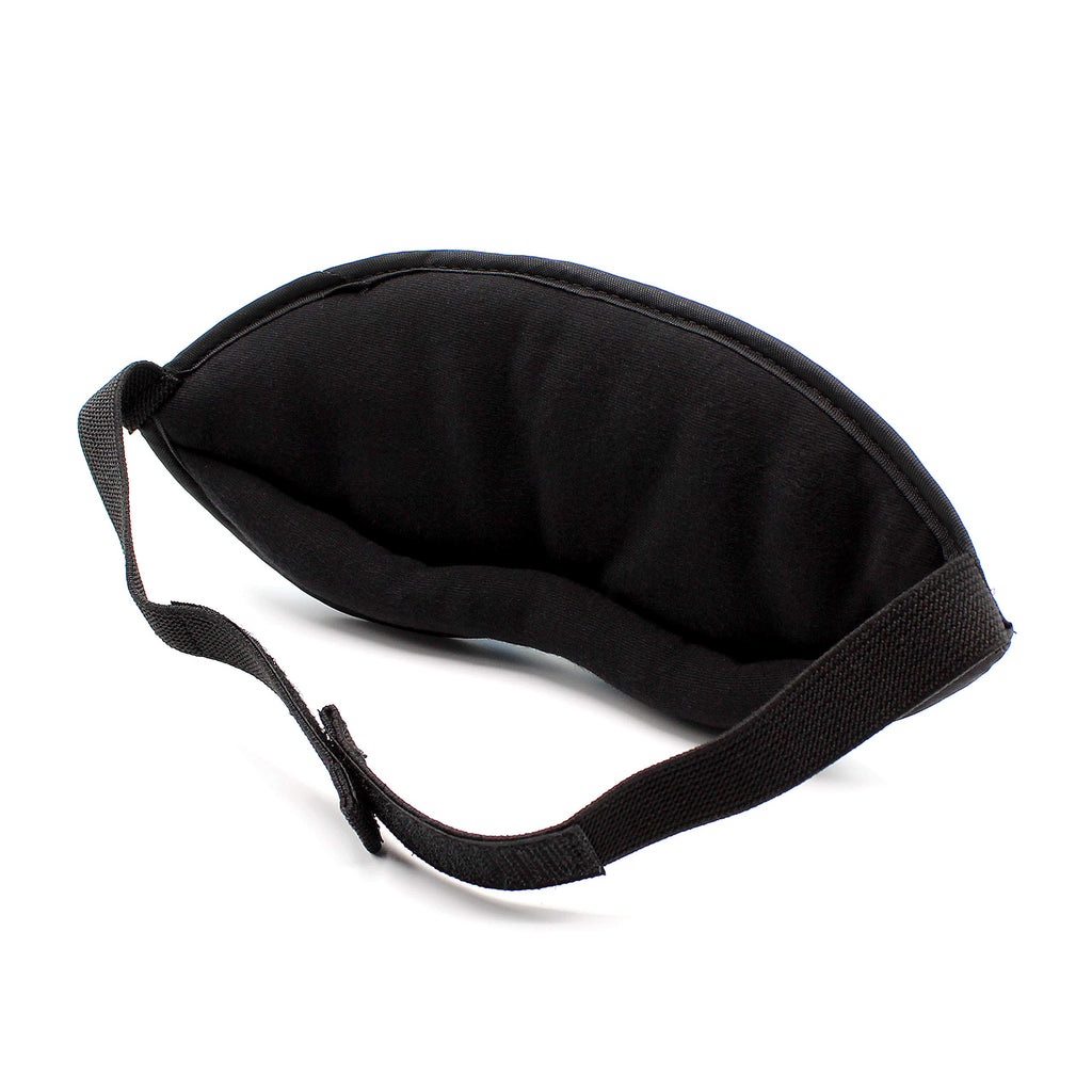 Dream Essentials Opulence Micro Plush Sleep Mask with Earplugs and Pocket in Front of mask - Black Velvet