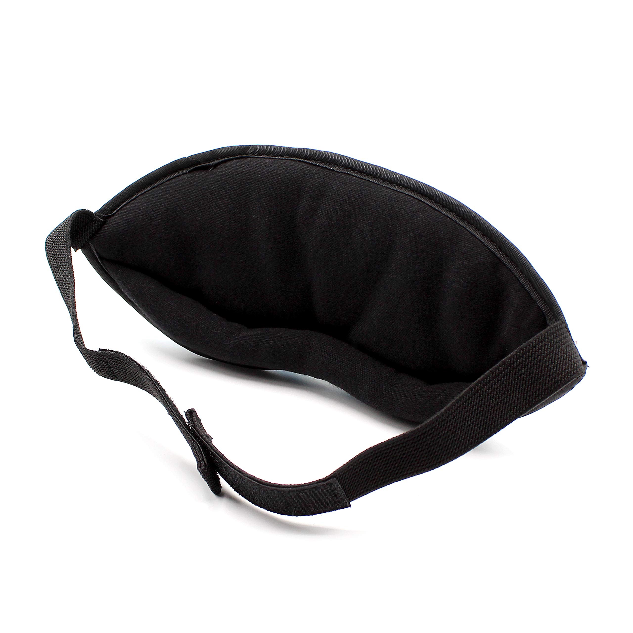 Dream Essentials Opulence Micro Plush Sleep Mask with Earplugs and Pocket in Front of mask - Black Velvet