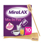 MiraLAX Gentle Constipation Relief Laxative Powder, Stool Softener with PEG 3350, No Harsh Side Effects, Single Dose Mix-In Pax 