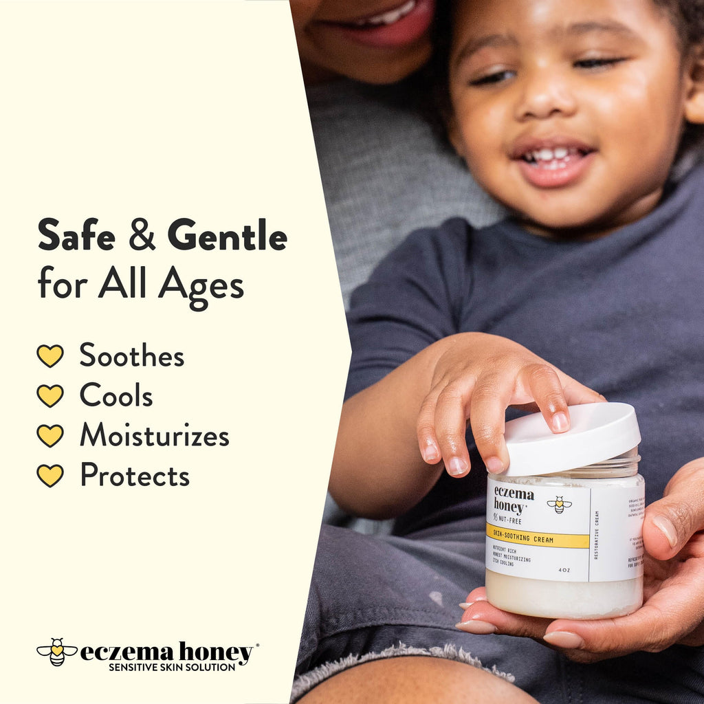 ECZEMA HONEY Nut-Free Original Skin-Soothing Cream - Honey Lotion For Dry & Sensitive Skin - Natural Eczema Cream for Adults & K