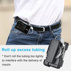 (Upgrade) iGuerburn Tandem tSlim X2 Pump Case with 360Rotating Clip, tSlim Pump Case Spool Up Excess Tubing, t Slim G4 Pump Acce