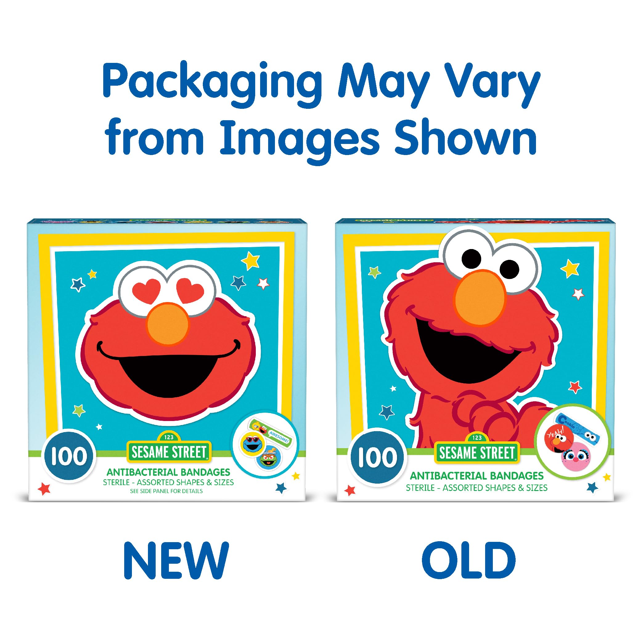 Sesame Street Kids Bandages, 100 CT | Great for Birthdays, Party Supplies Favors, Stickers, Stocking Stuffer or White Elephant G