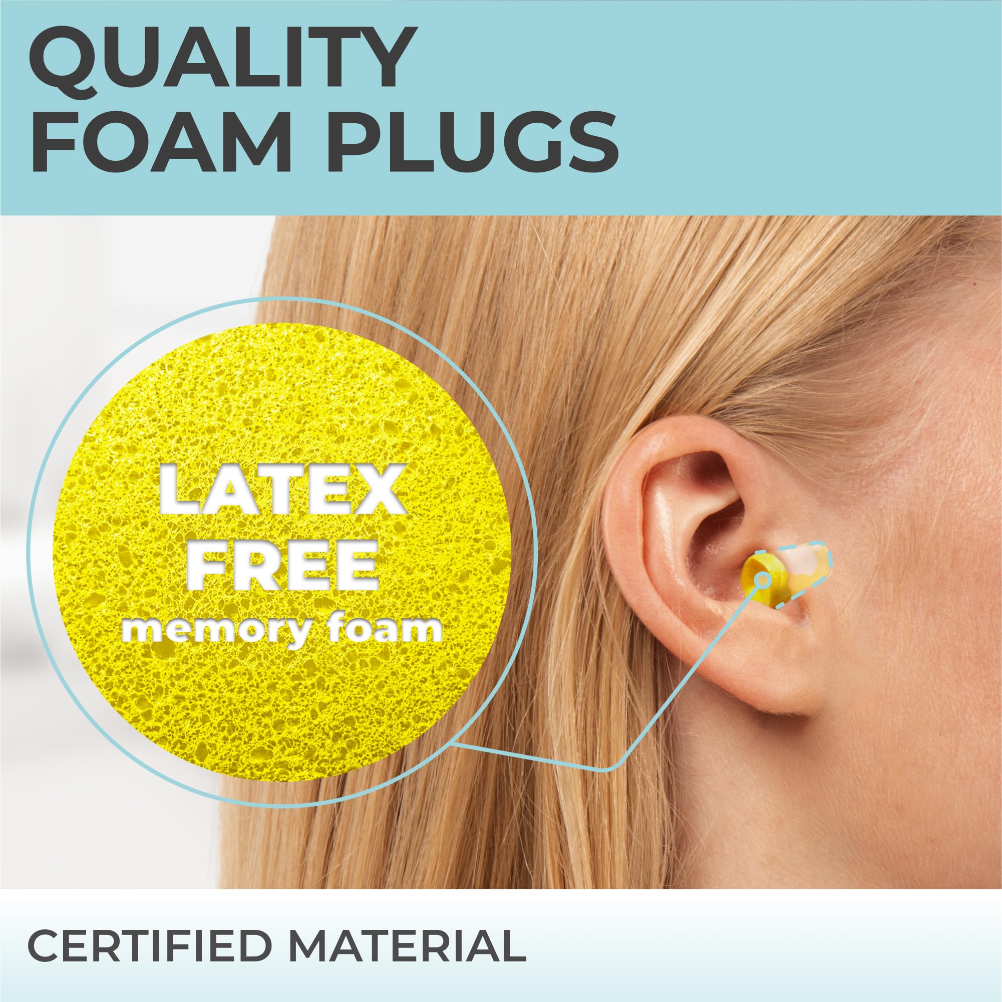Peace&Quiet PQ Small Ear Plugs for Sleeping - 40 Earplugs for Sleep, Snoring, Small Ear Canals, Noise Cancelling 32 dB, Sound Bl