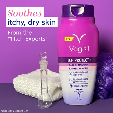 Vagisil Feminine Wash for Intimate Area Hygiene and Itchy, Dry Skin, Itch Protect+ Crme Wash, pH Balanced and Gynecologist Teste