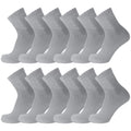 Big and Tall Diabetic Neuropathy Ankle Socks, King Size Mens Athletic Quarter Socks (Size: 13-16) (Gray, 12)