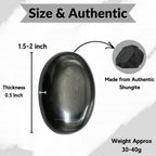 Shungite Crystals and Healing Stones - Large Palm Stone Crystals Piedra - Crystal for Good Luck, Balanced Positive Energy, Medit