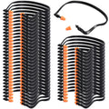 LEIFIDE 48 Pcs Banded Ear Plugs for Shooting Range Silicone Reusable Ear Protection Plugs Noise Cancelling Lightweight Earplug f