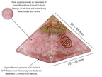 Amazing Gemstone Large Rose Quartz Orgonite Pyramid | Pink Crystal Pyramid | Organ Pyramids Positive Energy Healing