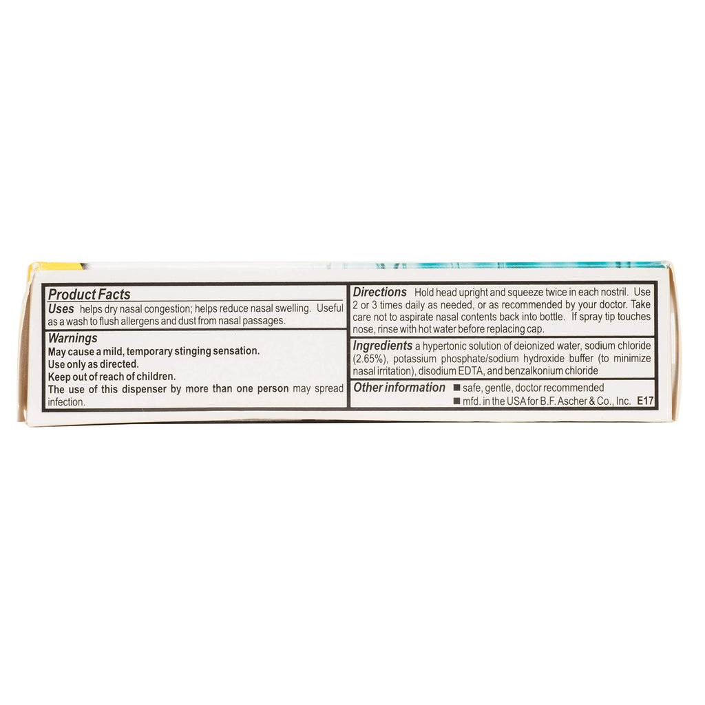 AYR Allergy & Sinus Hypertonic Saline Nasal Mist, White, 1.69 Fl Oz