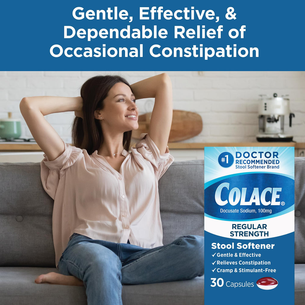 Colace 100mg, 30-count Boxes (Pack of 2)