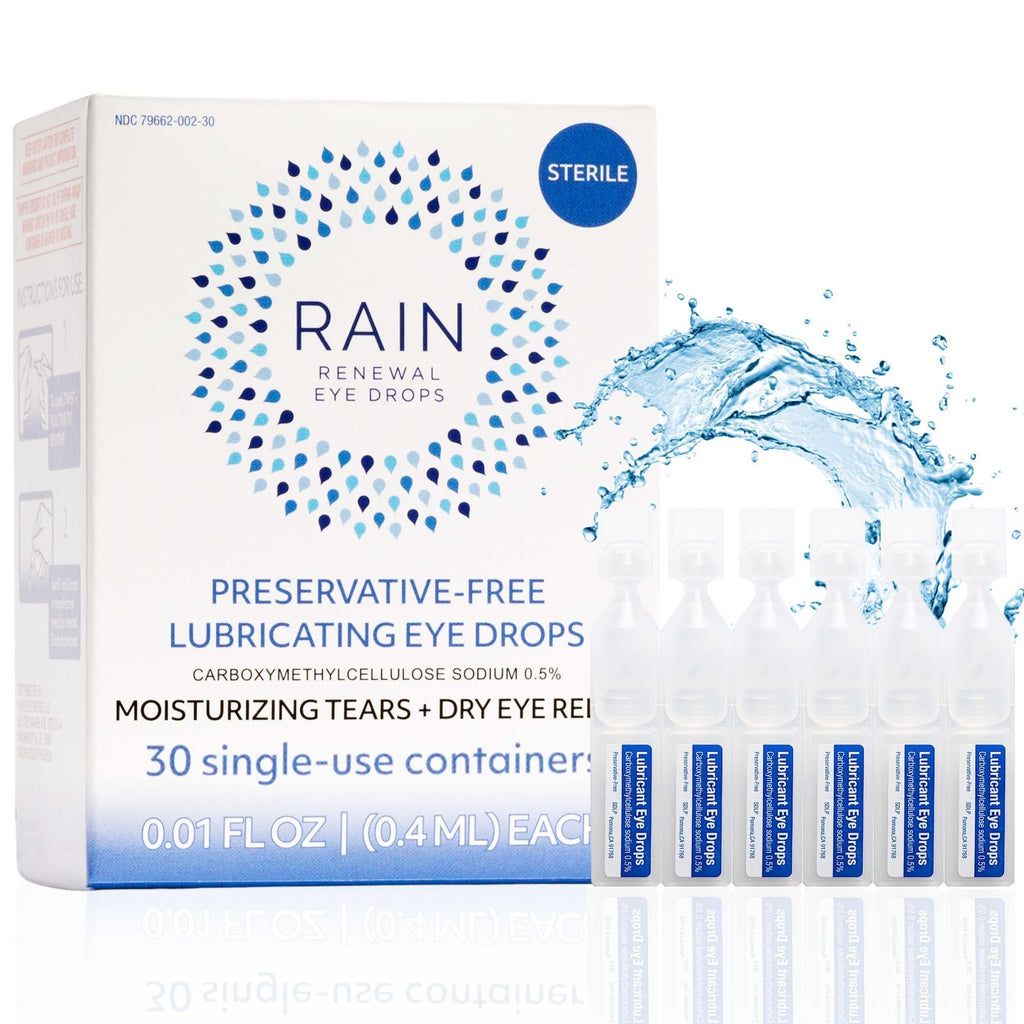 Rain Preservative Free Eye Drops for Severe Dry Eyes - More Natural Eye Drops for Dry Eye Relief - Proprietary Formula Relieves 