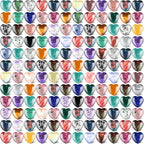Nuenen 200 Pieces Valentine's Day Heart Shaped Crystal Bulk 0.8 Inch Worry Stones Valentine Mother's Day Gift Crystals Love Gems