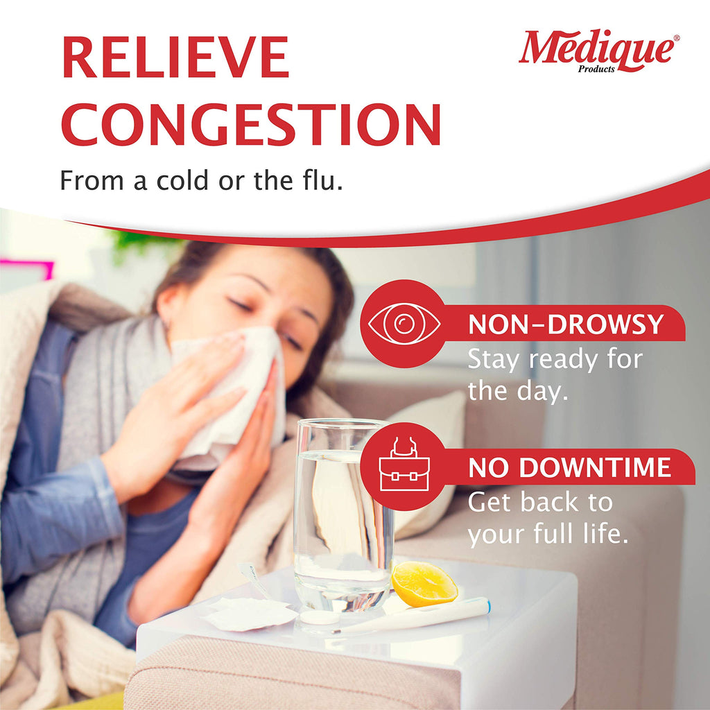 Medique Products Medi-First 80933 Sinus Decongestant, 100-Packets of 1 (Packaging may vary) , Red