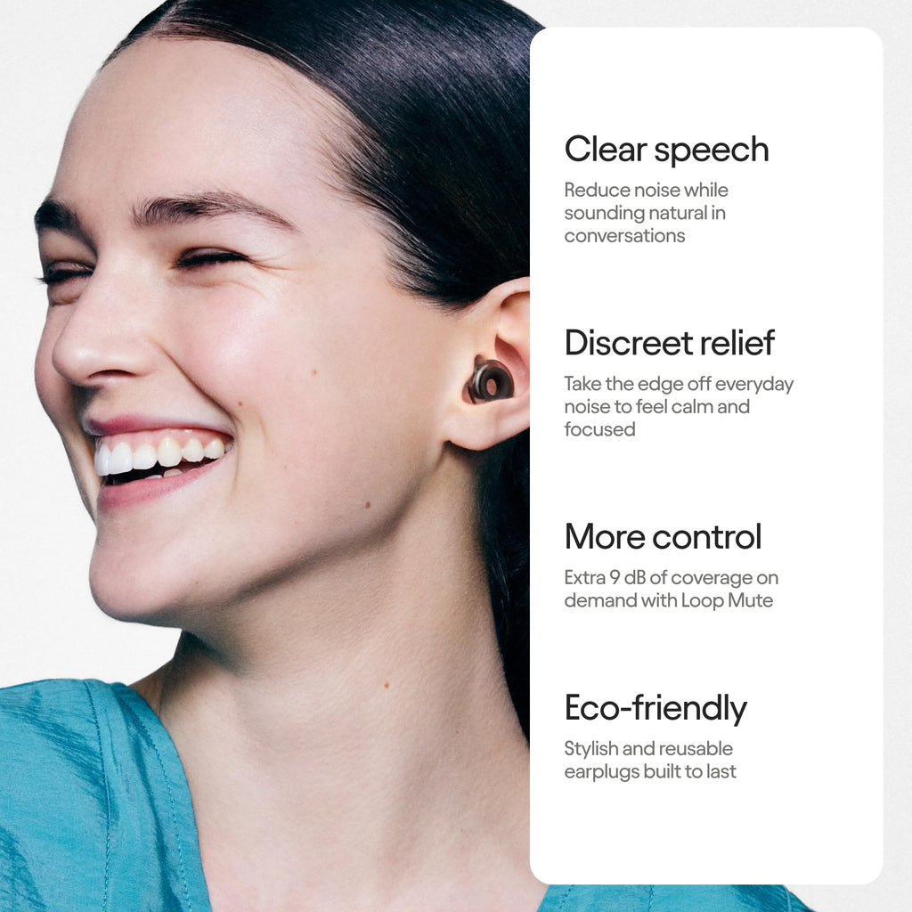 Loop Engage 2 Plus Ear Plugs - Everyday Noise Relief with Clear Speech for Social Gatherings, Work, Conversation, Parenting & No