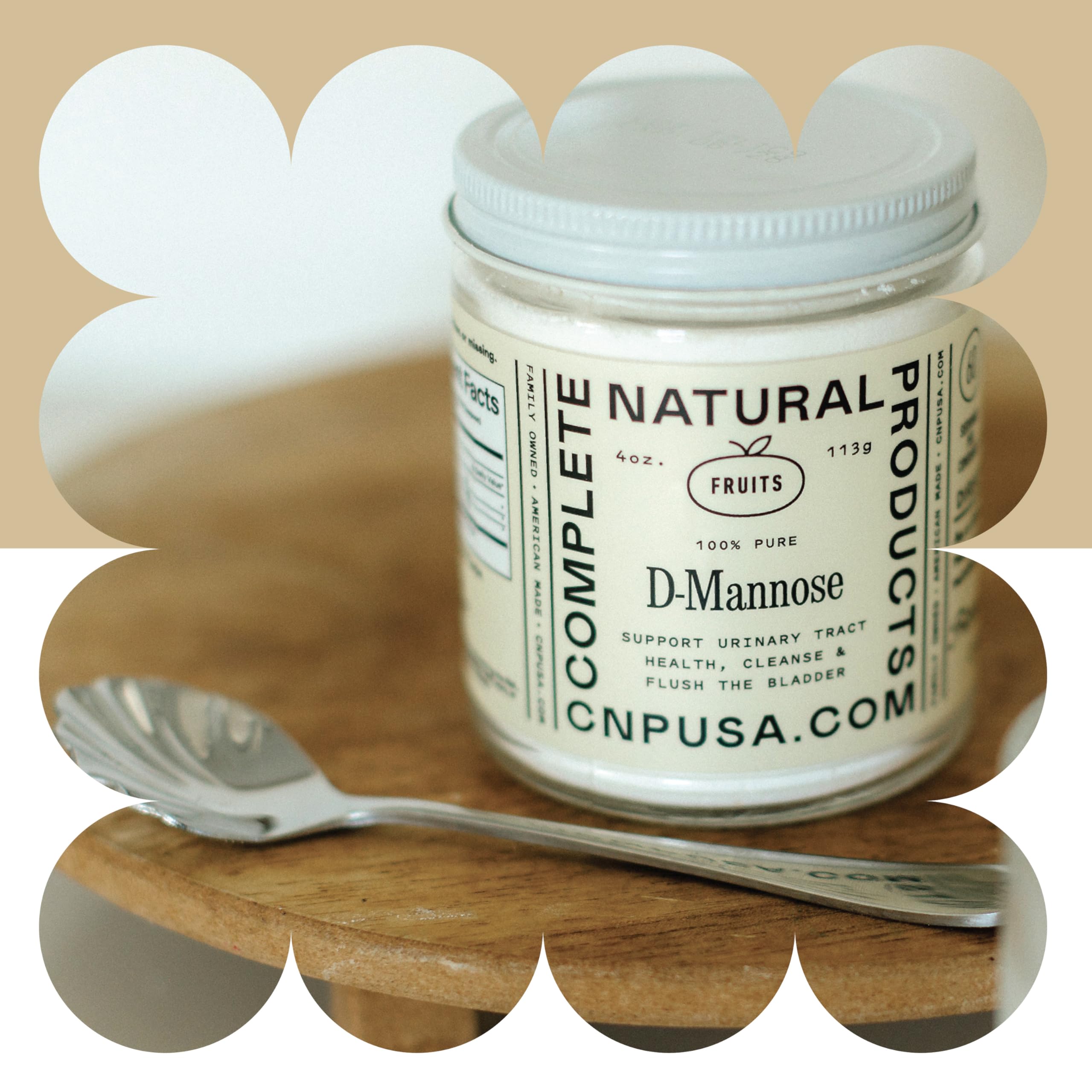 Complete Natural Products Pure D-Mannose Powder Supplement - Bulk D-Mannose 8oz (227 g) 115 Servings for UTI, Bladder, & Urinary