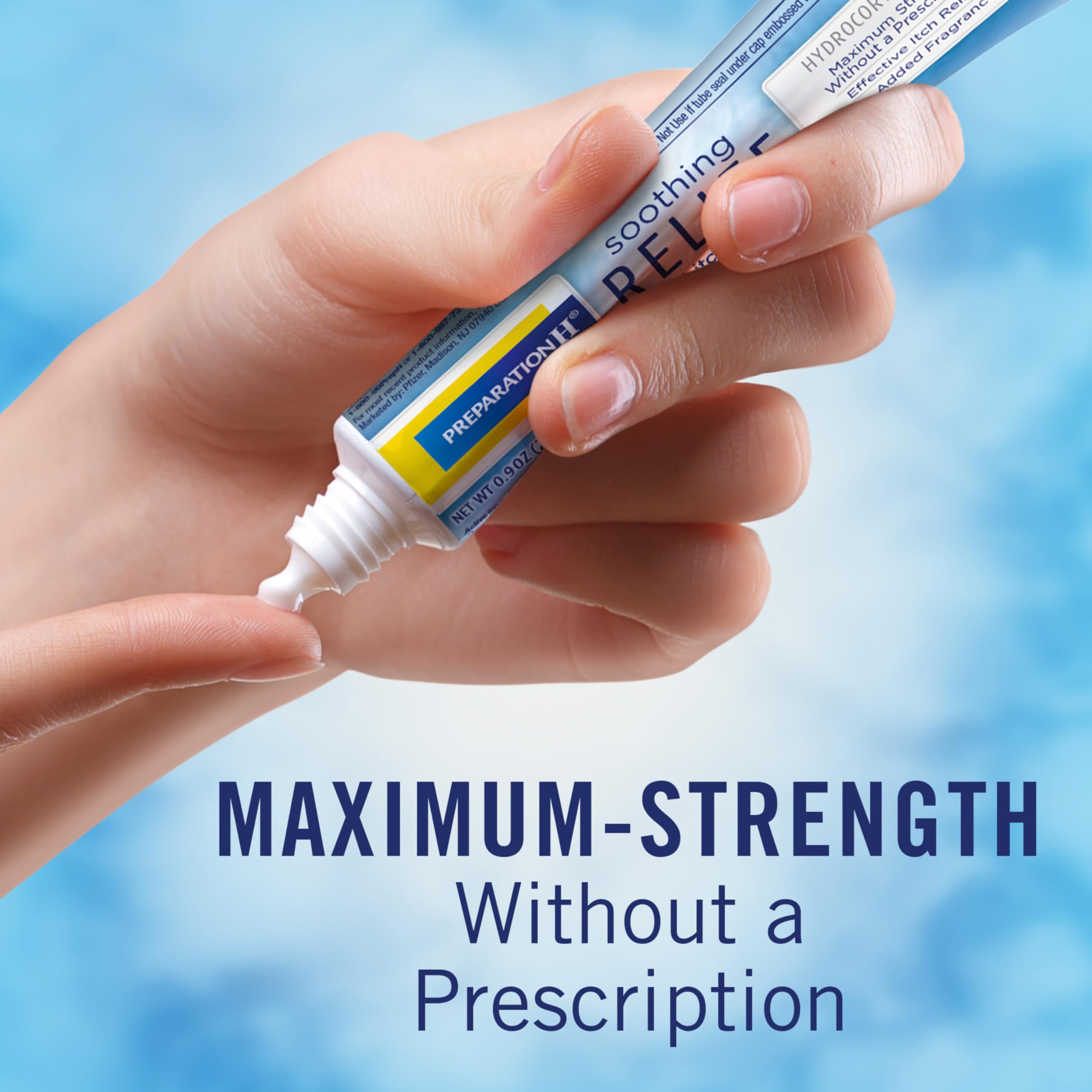 Preparation H Soothing Relief Anti Itch Cream, 1% Hydrocortisone Cream for Butt Itch Relief - 0.9 Oz Tube