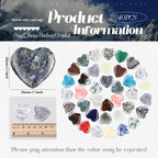 Nuenen 40 Pcs 1 Inch Heart Stone Bulk Valentines Gifts Heart Shaped Rock Worry Stone Tiny Trinkets Healing Crystal Gemstone Love