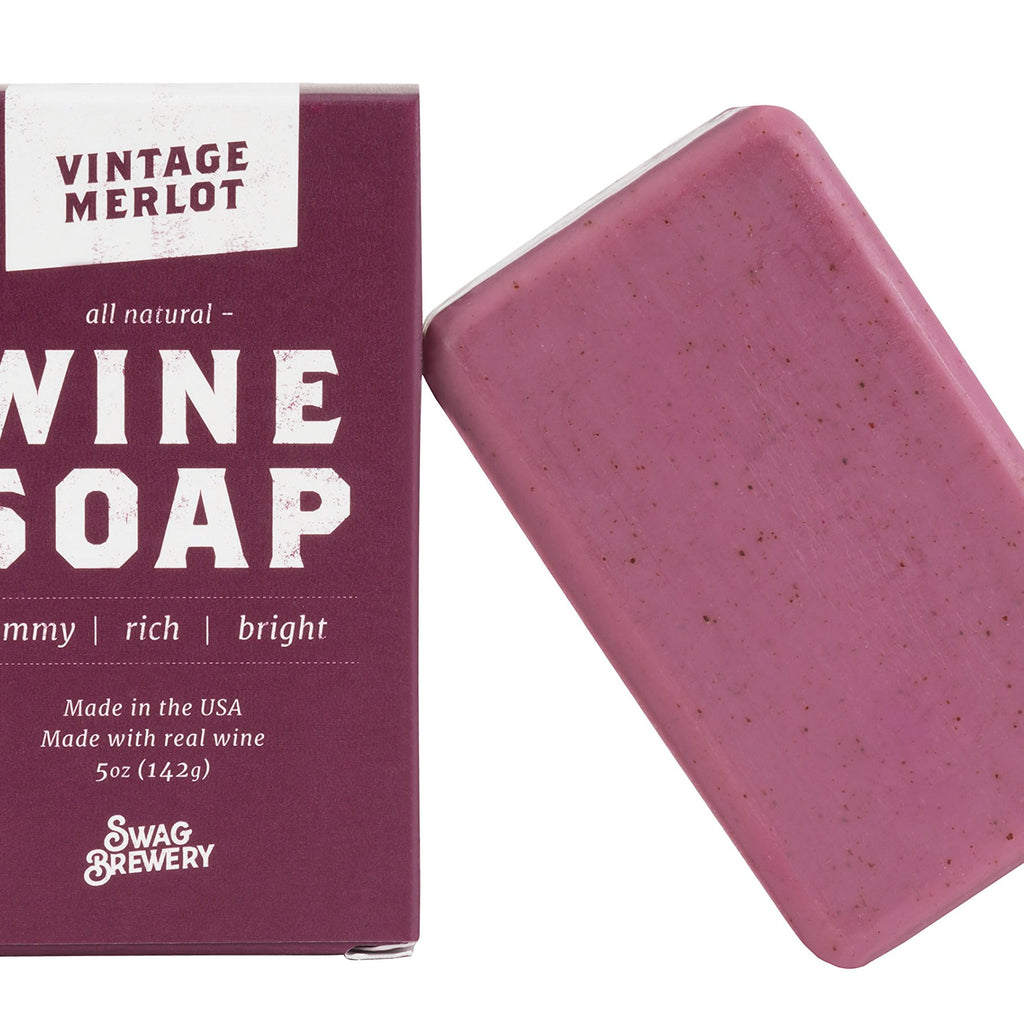 Swag Brewery Vintage Merlot WINE SOAP | Great Gift for Women, Birthdays, Wives, Men, and All Wine Lovers | All Natural + Made in