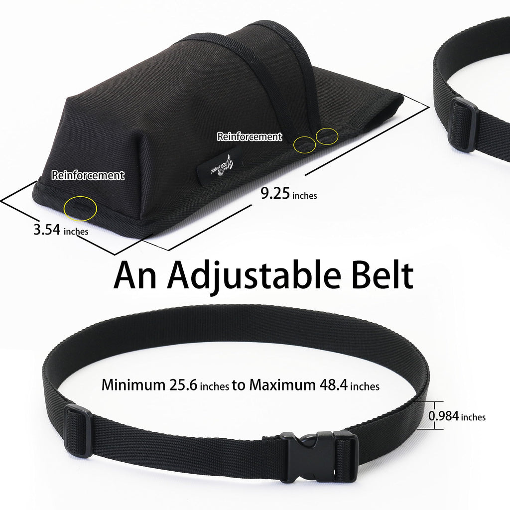 YOURUIMEI Professional Massage Therapist Holster with Adjustable Belt, Massage Bottle Bag, Massage Lotion Holster,Black(XJ-1KD)
