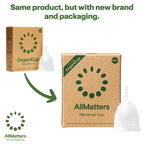 AllMatters OrganiCup Menstrual Cup - Size Mini - Eco-Friendly, Reusable Period Solution - Superior to Pads & Tampons - Suitable