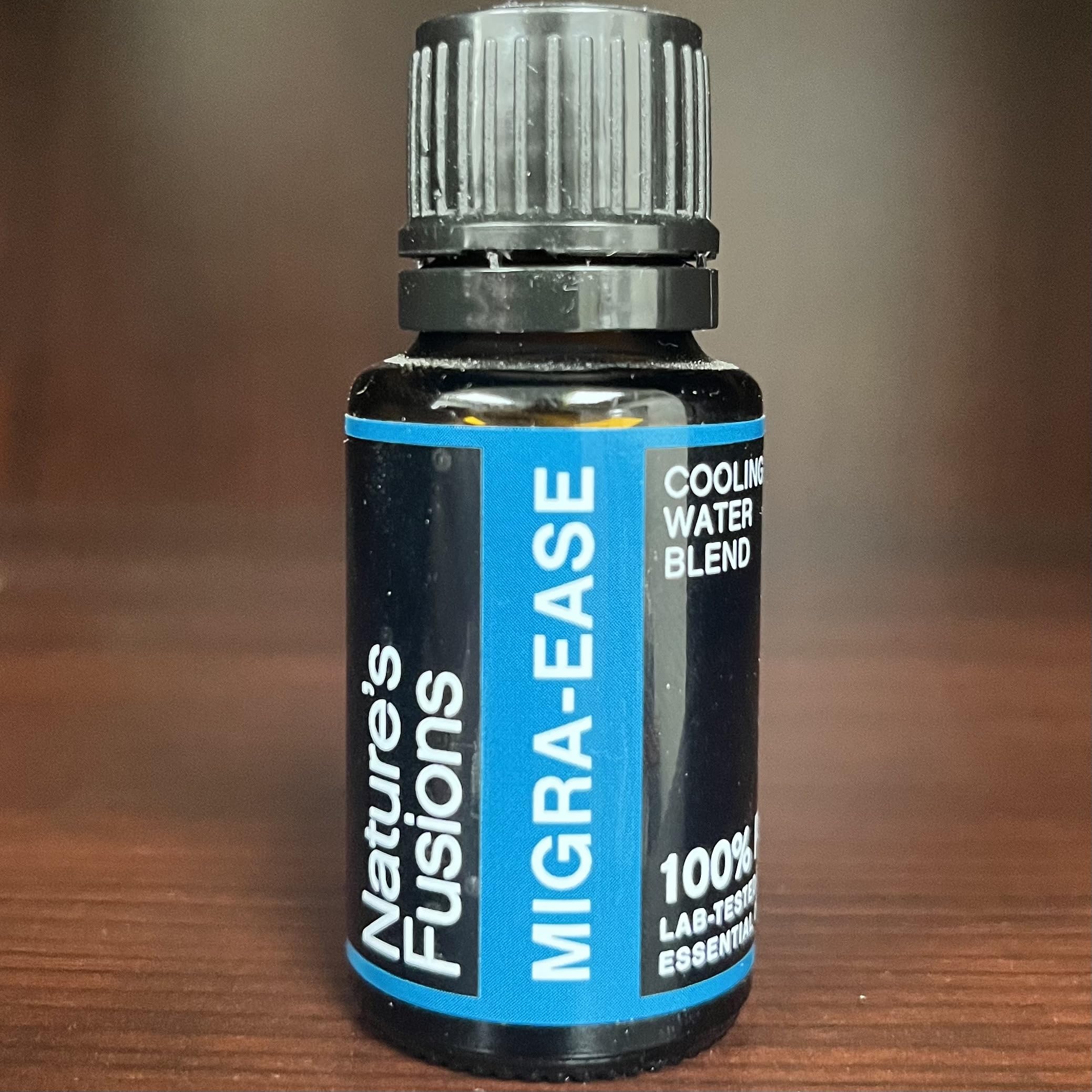 Natures Fusions MigraEase Pure Essential Oil Blend (15ml) - Peppermint, Lavender, Ginger, Roman & German Chamomile, Blue Tansy,
