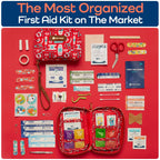 KeepGoing Travel First Aid Kit for Kids - 130 Pc. for Car, Home, Purse, Diaper Bag & Backpack with Latex-Free Bandages - Mini Fi