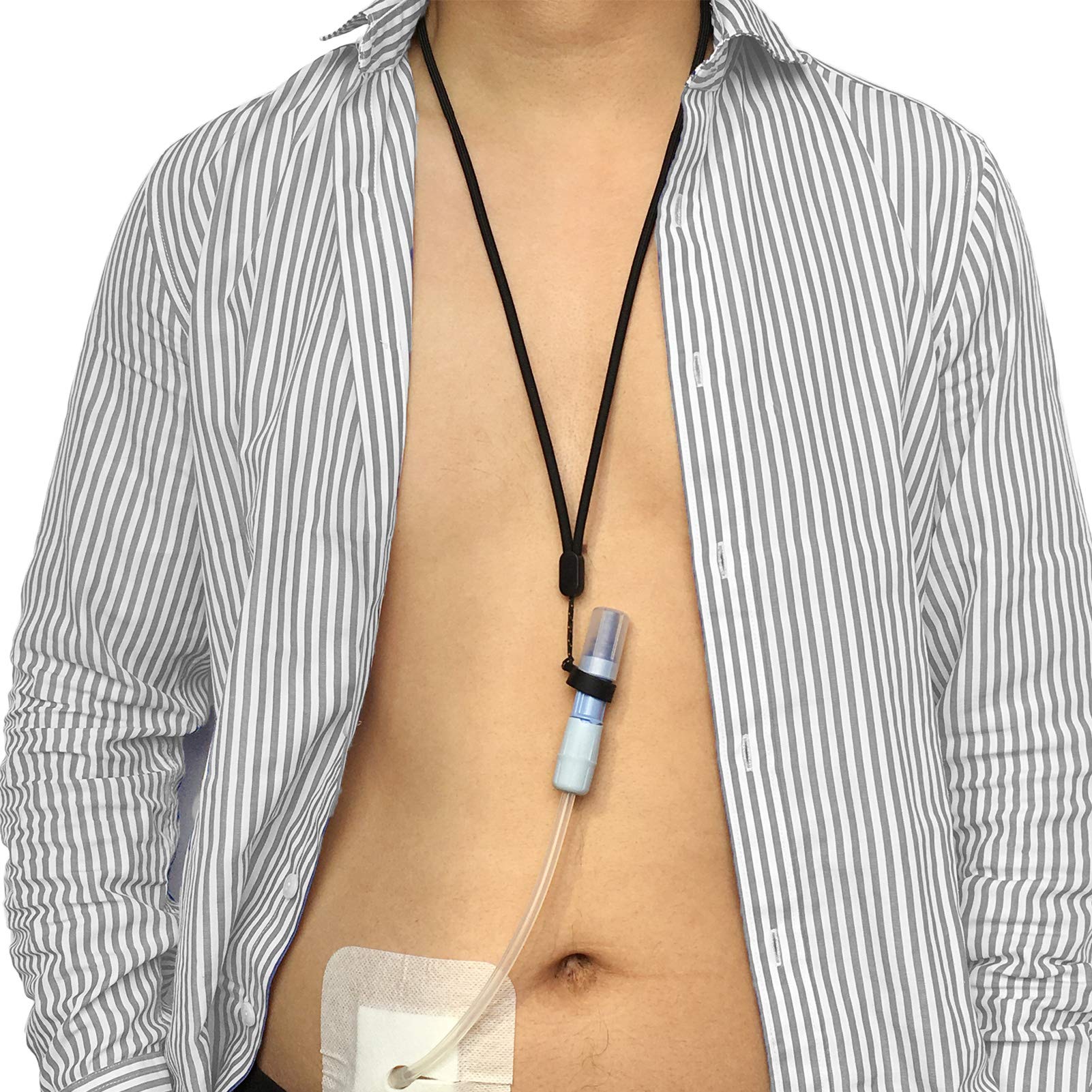 2PCS Peritoneal Dialysis Lanyard Transfer Set Holder Adjustable Neck Cord Secure Accessories for Safety Support Stabilization