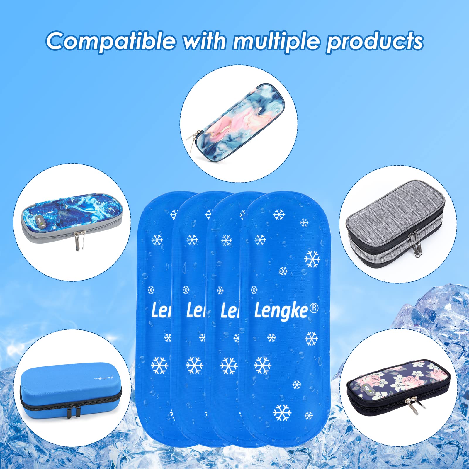 YOUSHARES Diabetes Ice Packs for Insulin Cooler Travel Case - Mini Ice Packs Suitable for Most Insulated Medication Travel Bag,